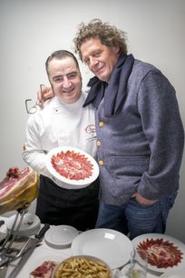 Marco Pierre White in Love with our Jamón Ibérico.